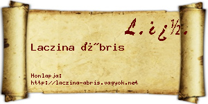 Laczina Ábris névjegykártya